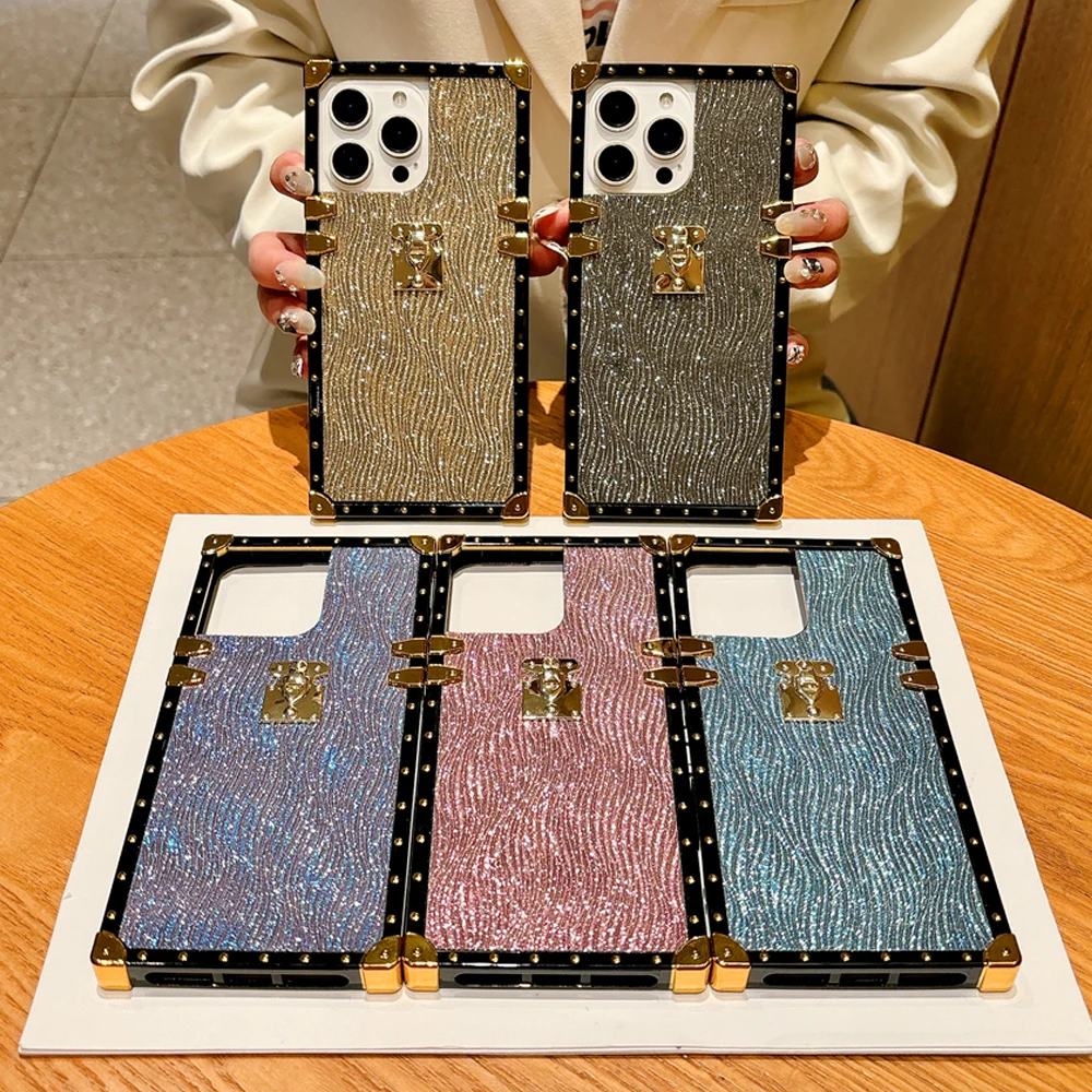 

Luxury Bling ShockProof Cover Glitter 3D Water Wave Phone Case for Samsung Galaxy S24 Ultra S25 Ultra Edge S22 S23 Plus S21 FE