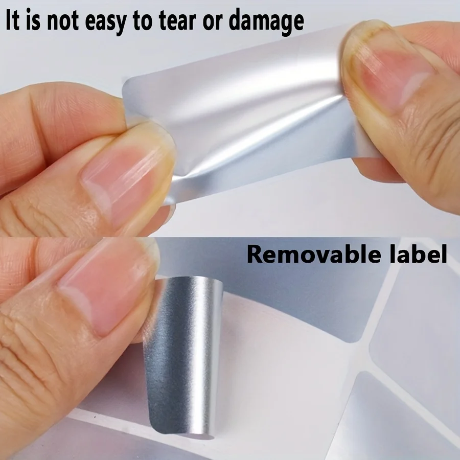 160/320 قطعة من ملصقات PET المقاومة للماء والزيت القابلة لإعادة الاستخدام - ملاحظات لاصقة مؤقتة قابلة للإزالة مع كتابة يدوية سهلة