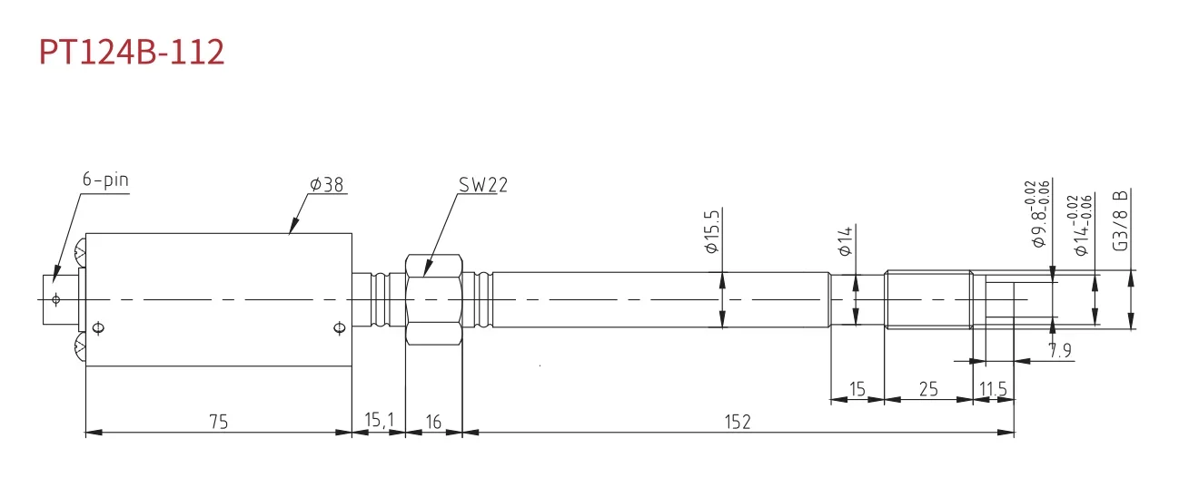 ZHYQ PT124B-112-35MPA-1/2-0.5%FS-152 Output 4-20mA Transduser Tekanan Meleleh