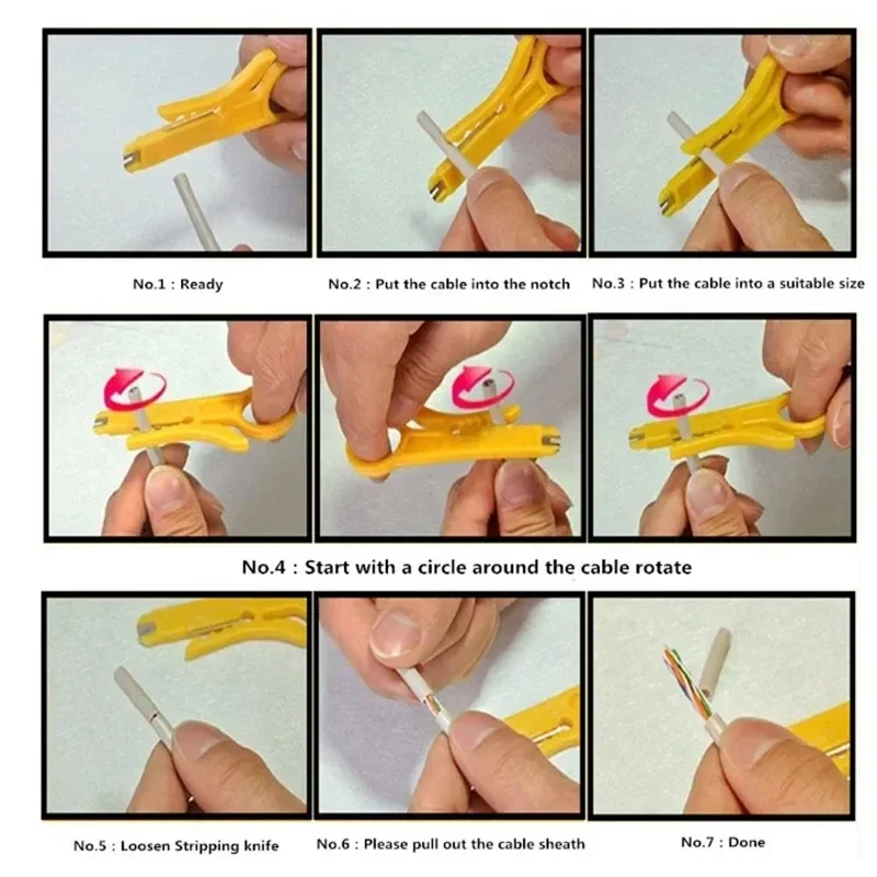สายตัดเครื่องตัดสายไฟ CRIMPING TOOL Multi Stripper มีดคีมปากคีบ MINI แบบพกพา Decrustation ไฟฟ้าตรง