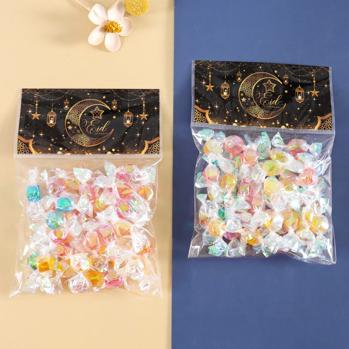 30/50 قطعة عيد مبارك كيس الحلوى البلاستيك القمر ستار شنطة هدايا إسلامية مسلم لوازم الحفلات عيد الأضحى هدايا رمضان ديكور 2026 #1