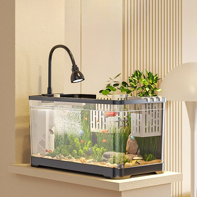 Filtration Glass Fish Tank Landscaping Filtration Aquatic Pet Supplies Living Room Fish Tank Ecology Loop Aquarium Pour Aquarium