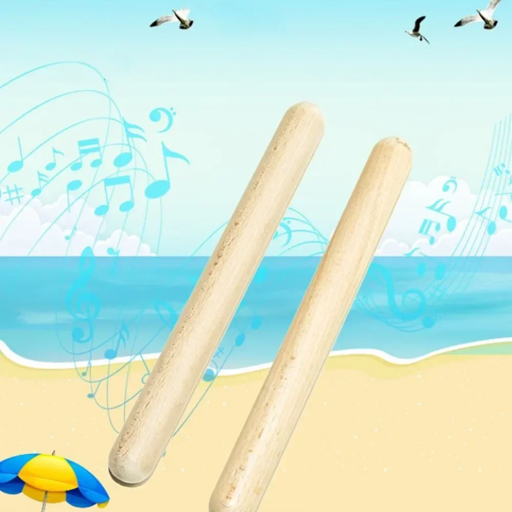 2x Classic Claves Rhythm Sticks Wooden Drum Sticks Classic Claves Percussion Instrument Children Musical Toy Rhythm Learning