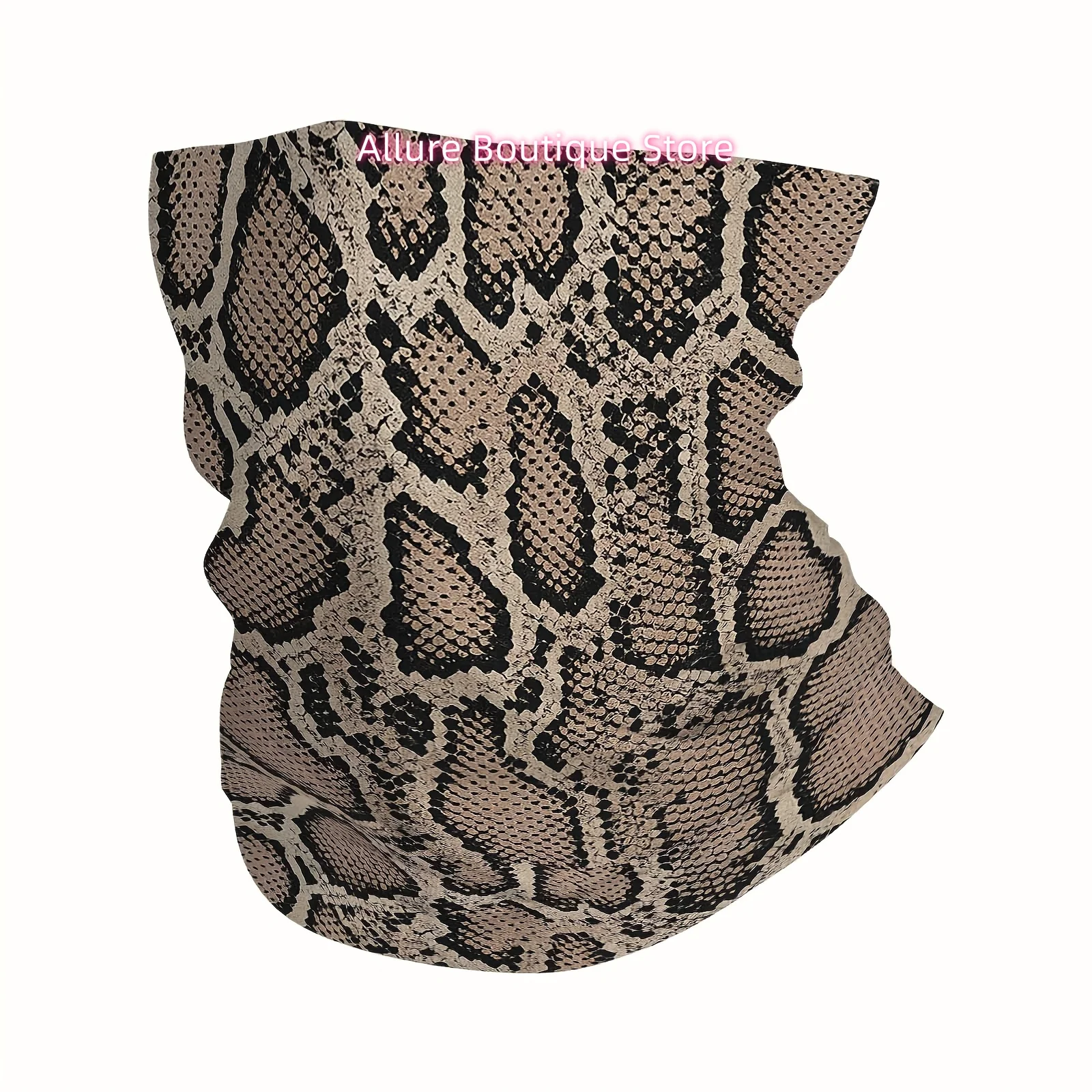 Snake Skin Texture Print Scarf, Multi-Functional Mask And Neck Mask, Suitable for Outdoor And Unisex Headscarves, Family Gatheri