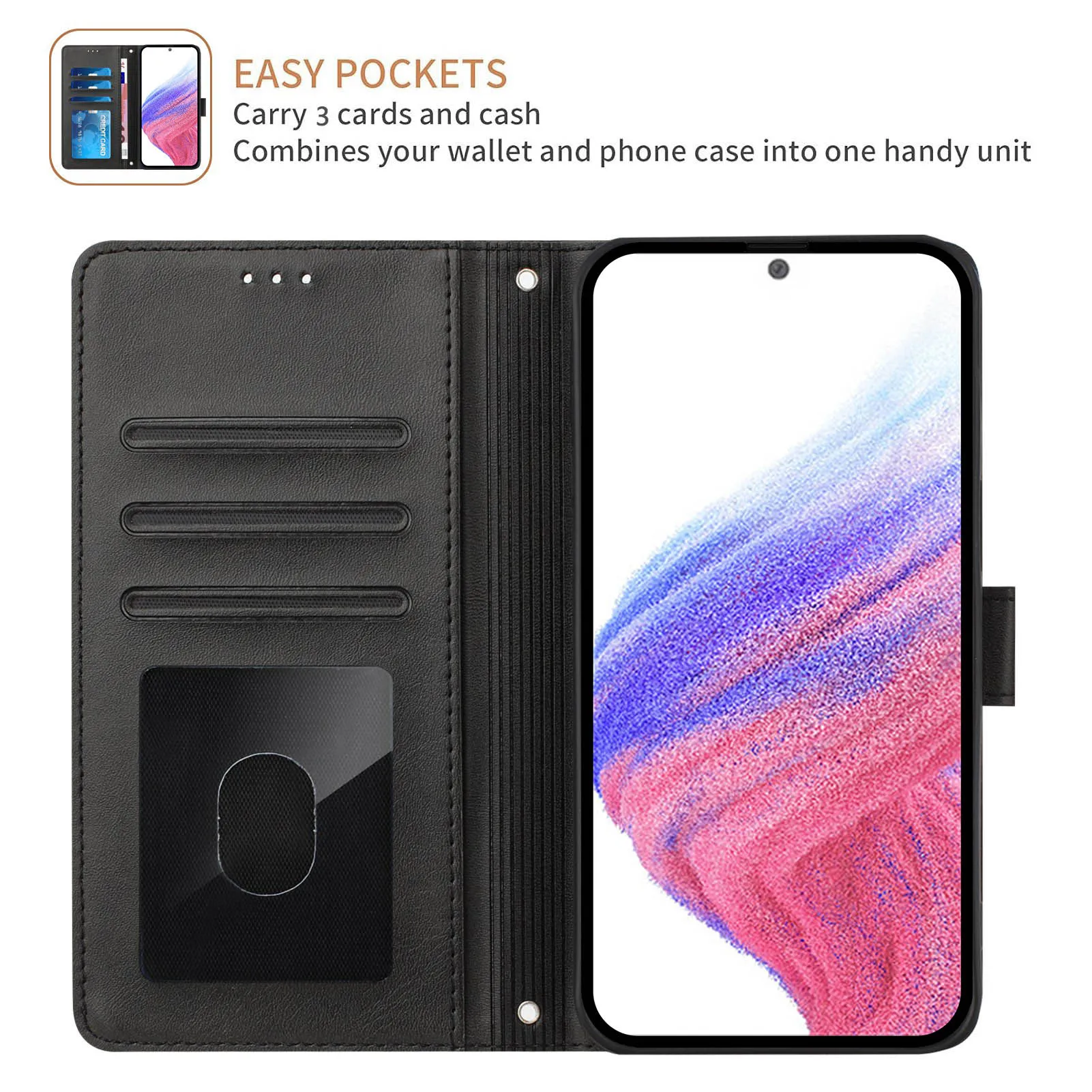 محفظة مغناطيسية إطار صور لهاتف موتورولا موتو G 2022 2023 2024 2025 2026 غطاء خلفي من الجلد بطاقة شل