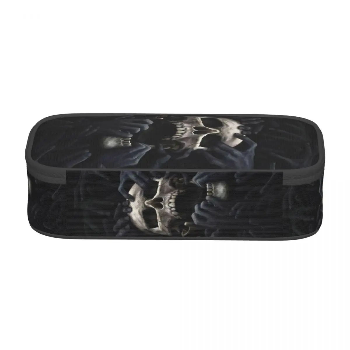 Imagem -04 - Malvado Hands Skull Pencil Cases Grande Storage Pen Bolsa Material Escolar Coreano Esqueleto Gótico Meninos Meninas Dia das Bruxas Personalizado