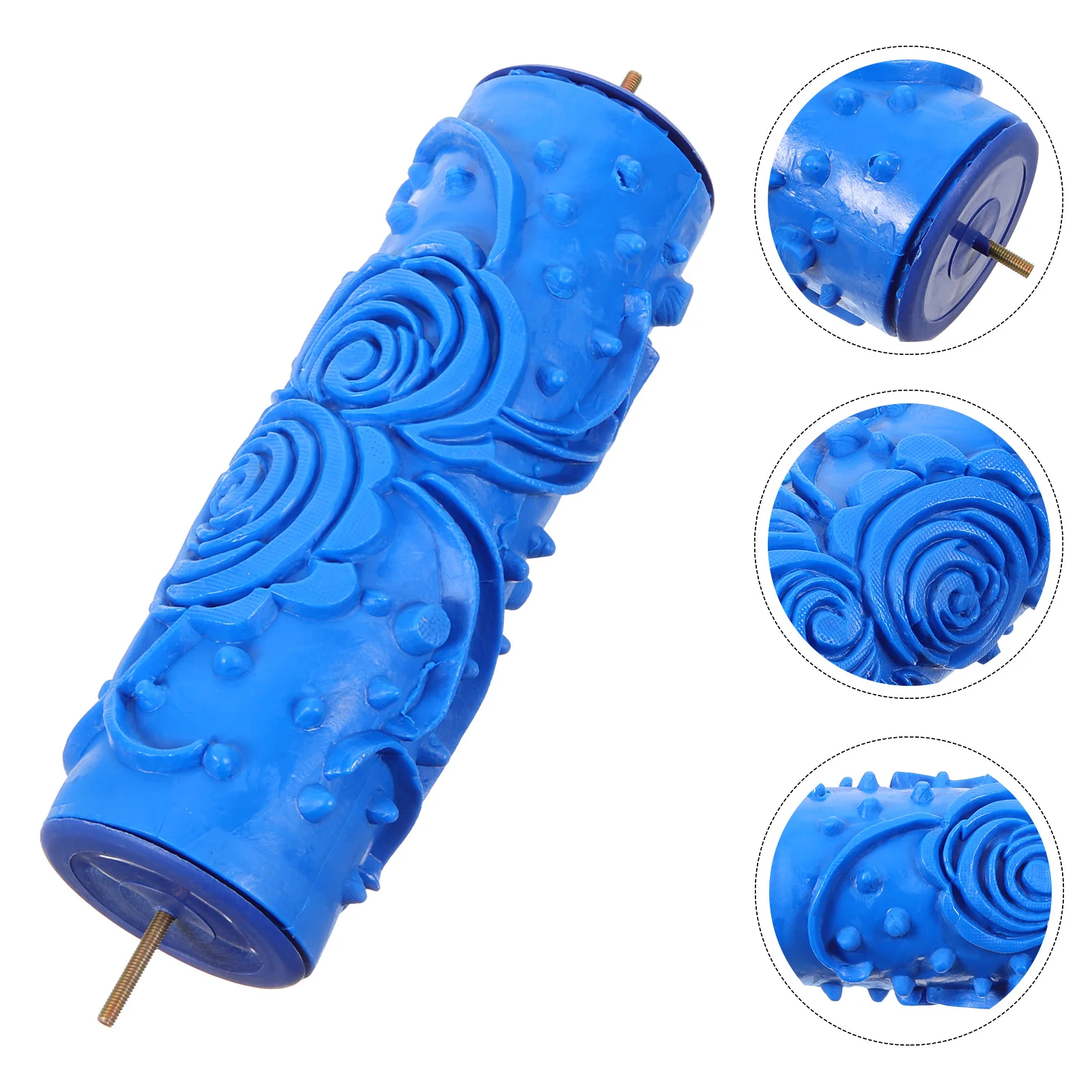 

Blue Rubber Paint Pattern Roller Grain Printing Roller Tool for Wall DIY Texture Paint Wall Decoration Grain Rollers