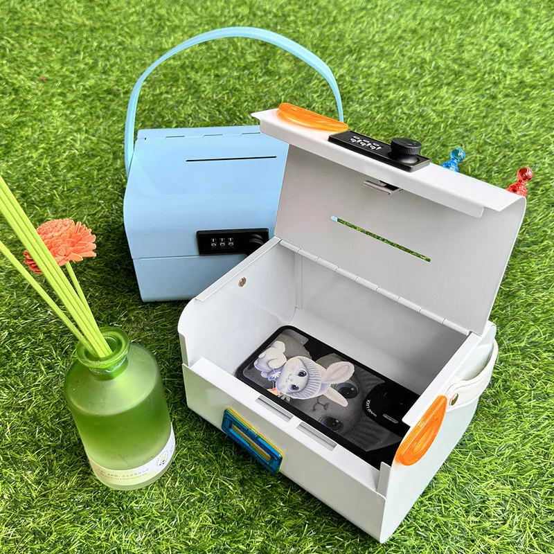 Portable Password Piggy Bank Children's Change Box Storage Iron Box Desktop Mini Metal Password Box