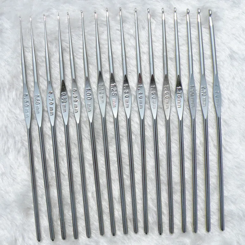1pcs 0.5~2.1mm crochet hook for knitting embroidery Tool DIY handmade needlework
