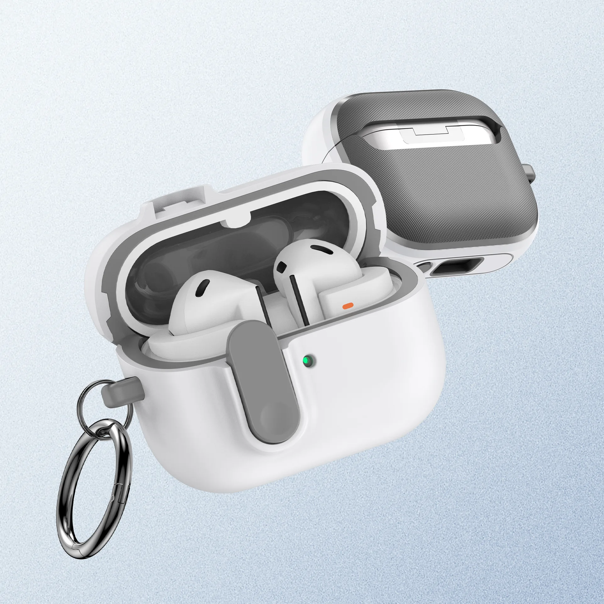 Secure Lock Case for Samsung Galaxy Buds 3/3Pro (2024) Shockproof Protective Cover with Cleaner Kit & Keychain For Galaxy Buds 3