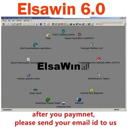 Elsawin 6.0 Software di riparazione automatica funziona V-w 5.3 Au-di Elsa Win 6.0 per strumenti diagnostici di riparazione automatica Vw