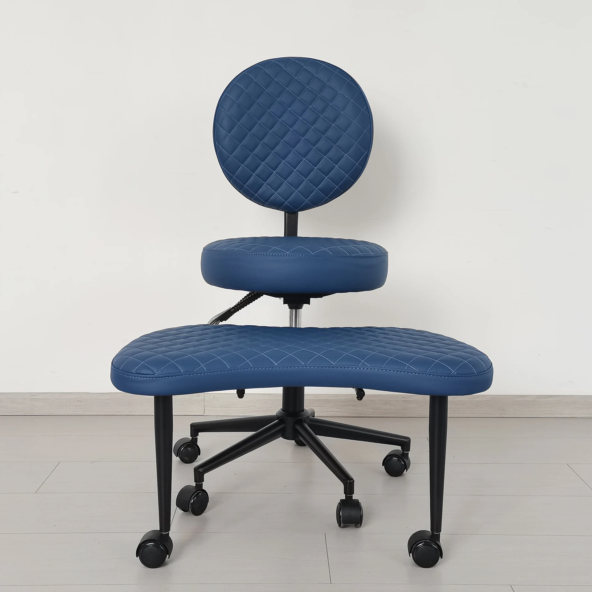 Ergonomic Cross-Legged Meditation Chair with Backrest Monkey Stool and Foot Pedal That Can Move Forward or Backward
