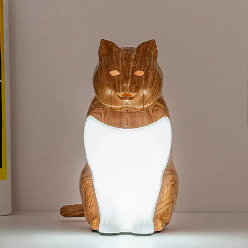 creatieve kat tafellamp bureaudecoratie kat nachtlampje met aromatherapie USB opladen geluidseffect slaapkamer nachtkastje bureaulamp