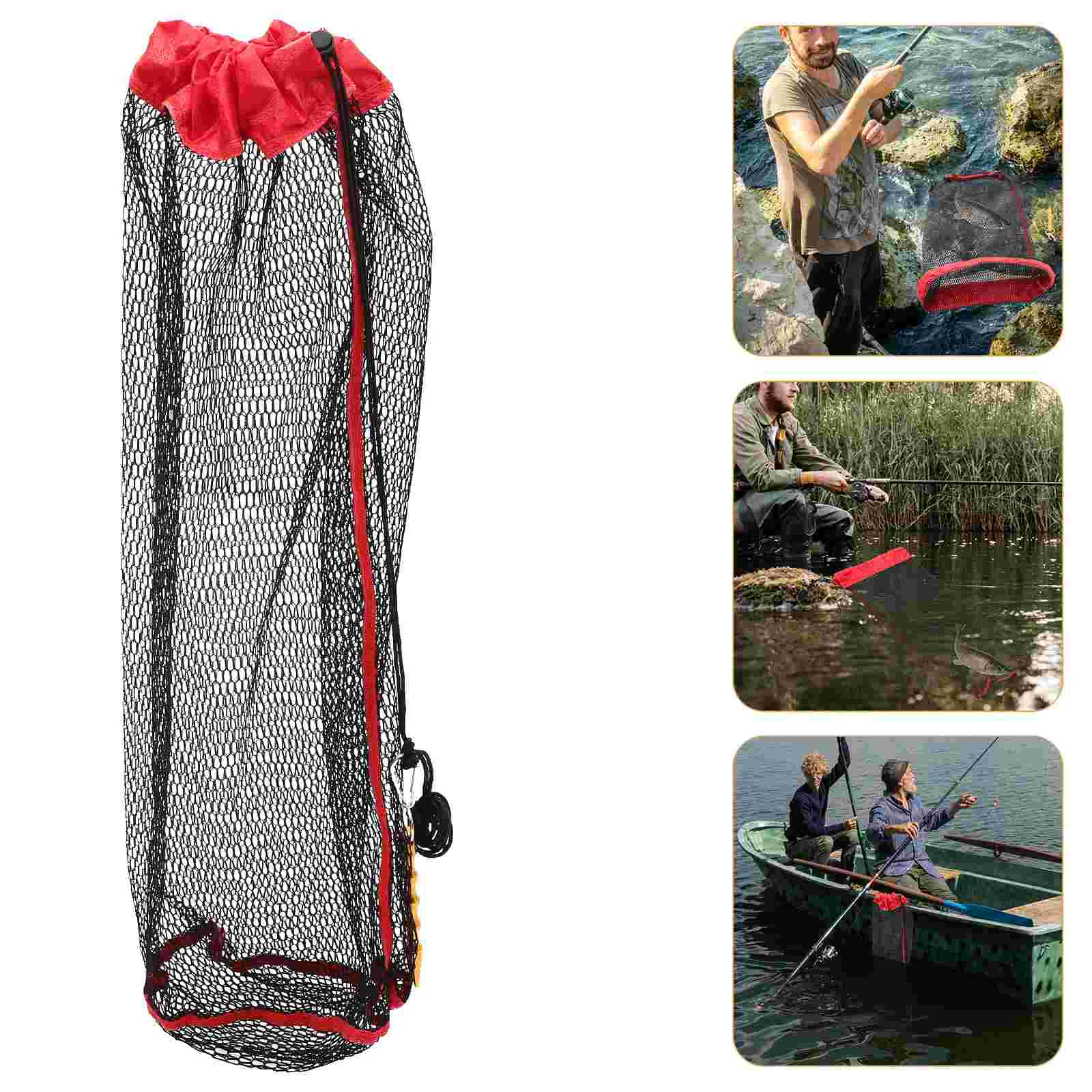 Fish Basket Fishing Fishnets Locating Guard Nylon Catching Netting Mesh