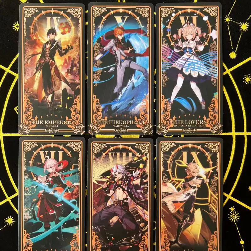 Tarot Cards Anime-Inspired 78-Sheet Party Tarot Deck Fortune Telling Tarot Cards for Beginners and Collectors for Team party