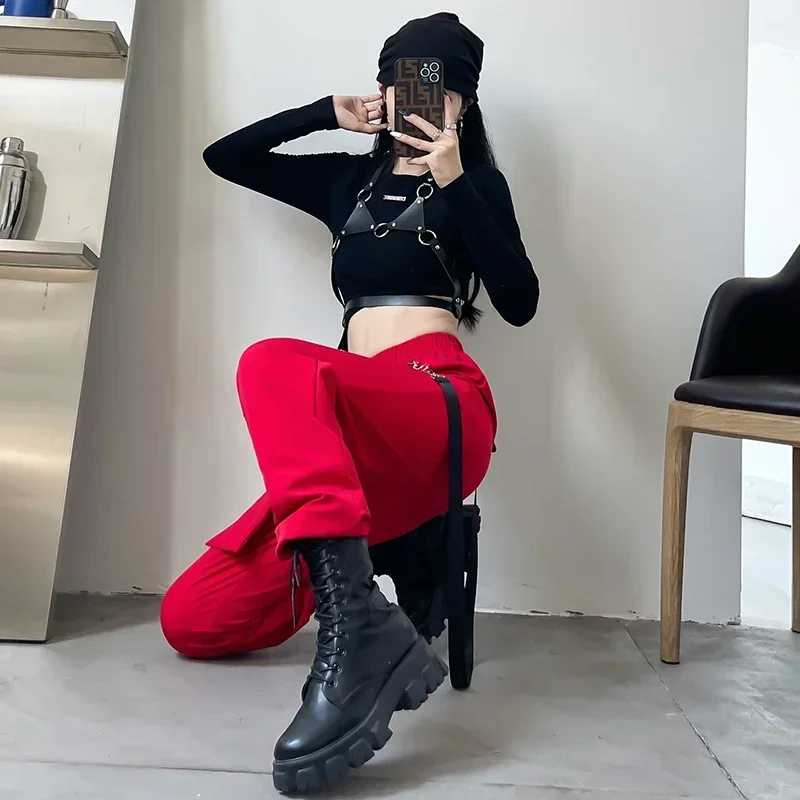 Roupa de dança de salão moderna jazz dança traje feminino street wear hip hop festival rave outfit jazz dança traje desempenho