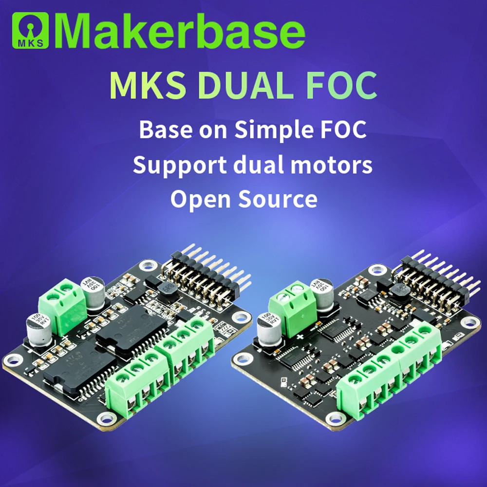 Makerbase SimpleFOC Dual Brushless Micro FOC 3.1 Servo with Current Loop For BLDC Motor Compatible with ESP32