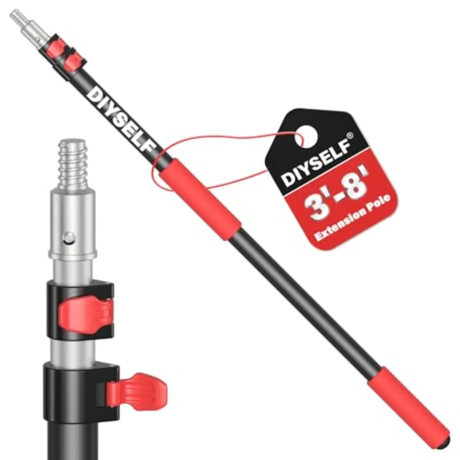

DIYSELF Extension Pole 3.2- Paint Roller Extension Pole Aluminum Alloy Telescoping Pole Flip-Lock Design Paint Extension Pole f