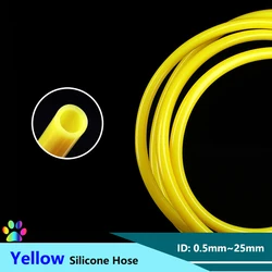 1/5/10M Yellow Food Grade Silicone Rubber Tube ID 0.5~25mm OD 1~31mm Flexible Aquarium Air Water Plumb Garden Water Hose