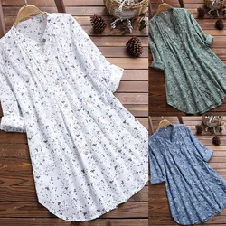 Women Loose Long Sleeve Tunic Tops Casual Blouses Plus Size Shirt Summer Elegant Blouse Streetwear Fashion New Chemisier Femme