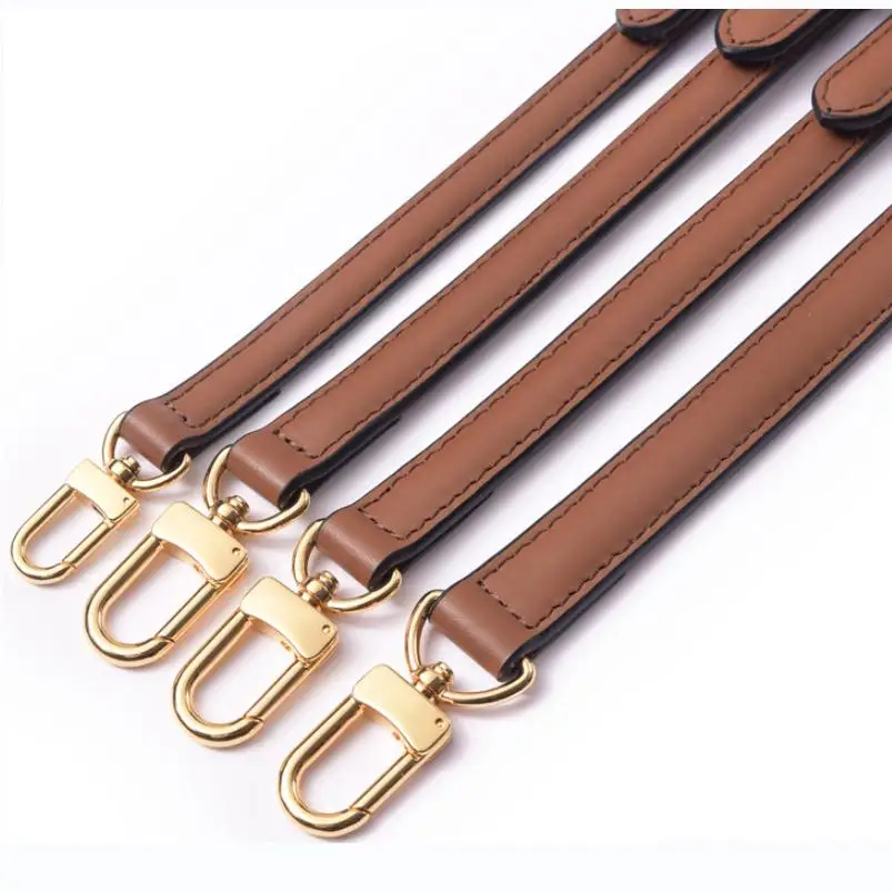 

Hot Grade Tan Brown Smooth Calf Leather Shoulder Strap Lady Designer Vintage Handbag Bag Parts Replacement 3 Size