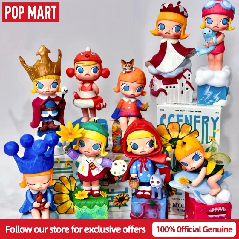 

Genuine New POP MART MOLLY Scenery Along the Way 20th Anniversary Series Blind Box Collectible Figure Decor Gift Toy