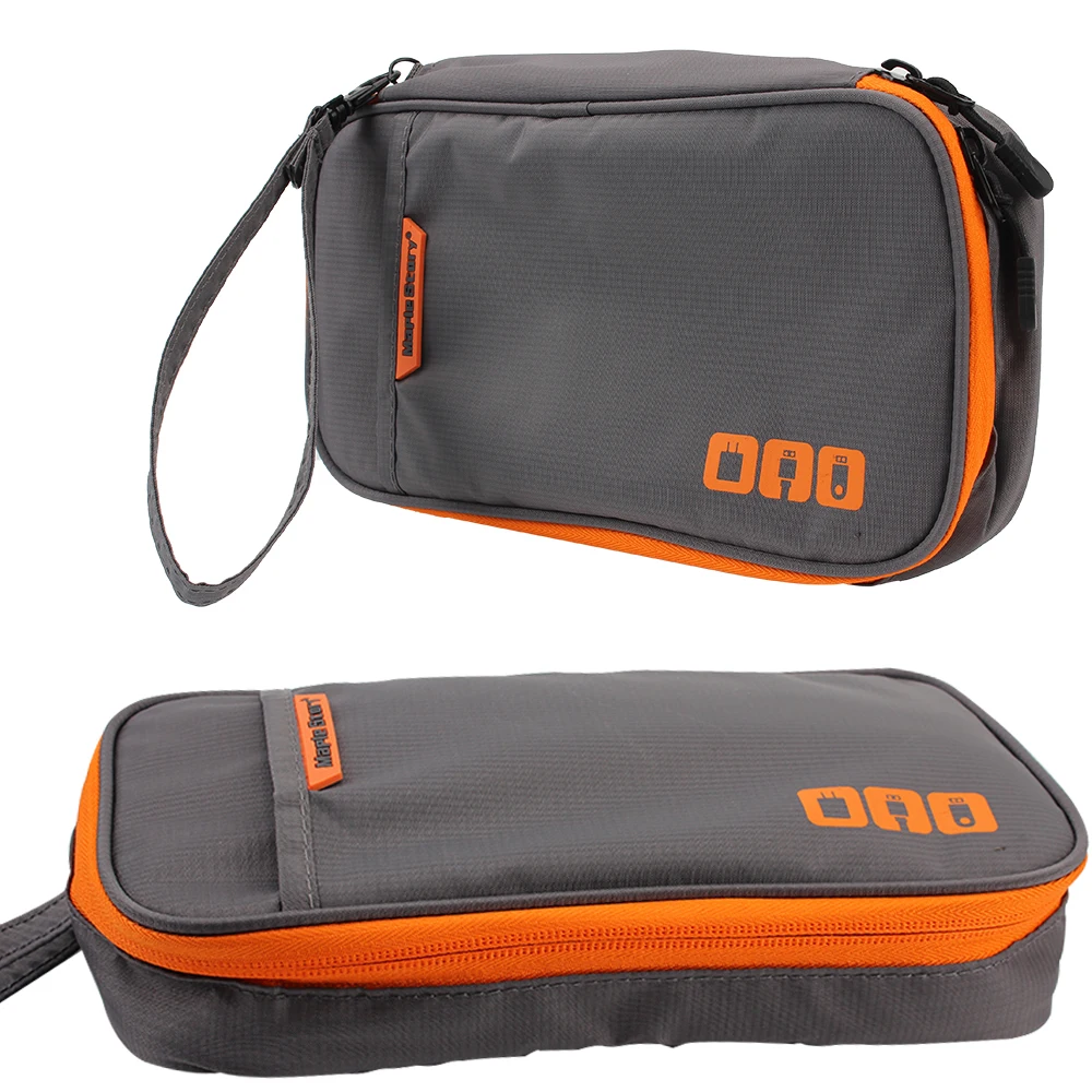 Gadget Organizer Double Layer Travel Cable Bag Travel Cable Storage Makeup Bag Digital Charger Wires Storage Bag