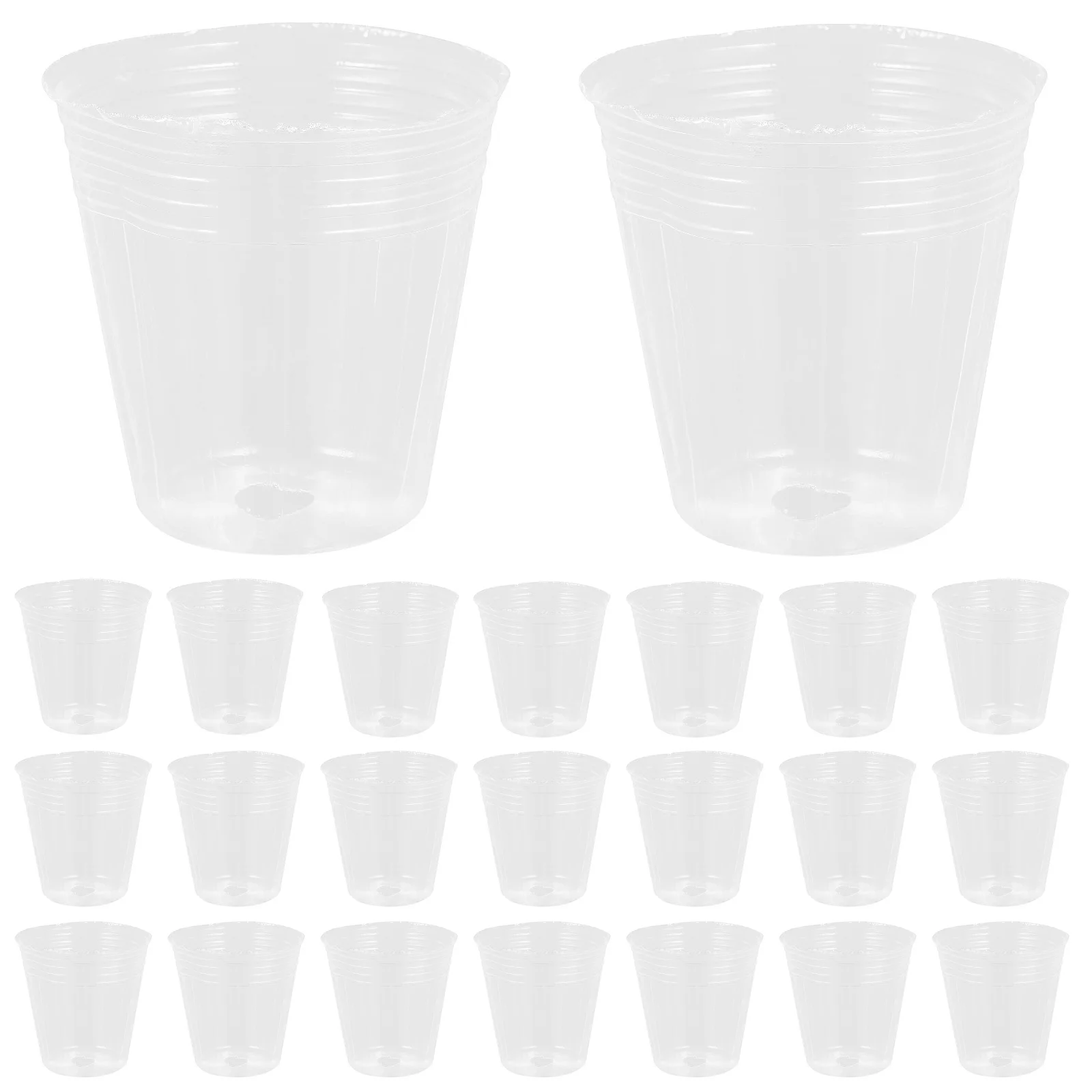 

50pcs Clear Plastic Nursery Pots 3.5 Inch Transparent Plant Pots For Succulents Flowerpots Garden Seedling Starter Herb