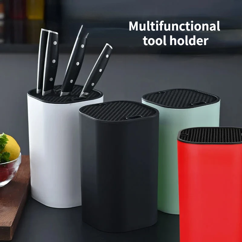 

Chef Knife Angle Holder Block Set Table Knives Plastics Multifunctional Tool Universal Holder Stand Kitchen Storage Accessory