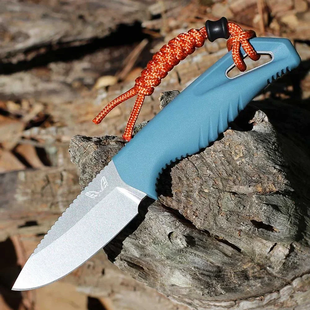Cuchillo táctico BM 18050 CPM-MagnaCut de 2,7 ", hoja fija para lavado de piedra, mango azul TPV, supervivencia, caza, senderismo, cuchillo EDC, herramientas de corte