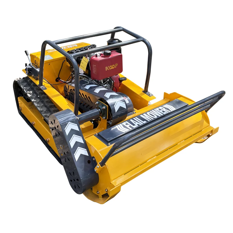 맞춤형 원격 제어 트랙 로봇 잔디깎이, 효율적인 잔디 깎기 위한 800/1000/1200mm 절단 폭