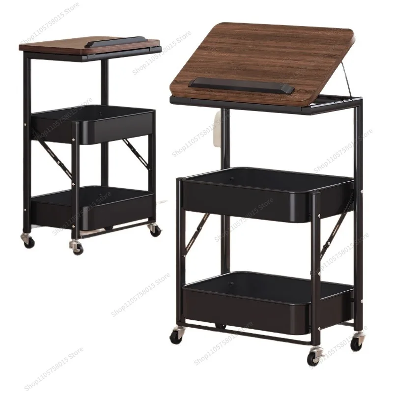 For Mobile Trolley Snack Rack Floor-to-ceiling Living Room Sofa Coffee Table Side Table Storage Rack
