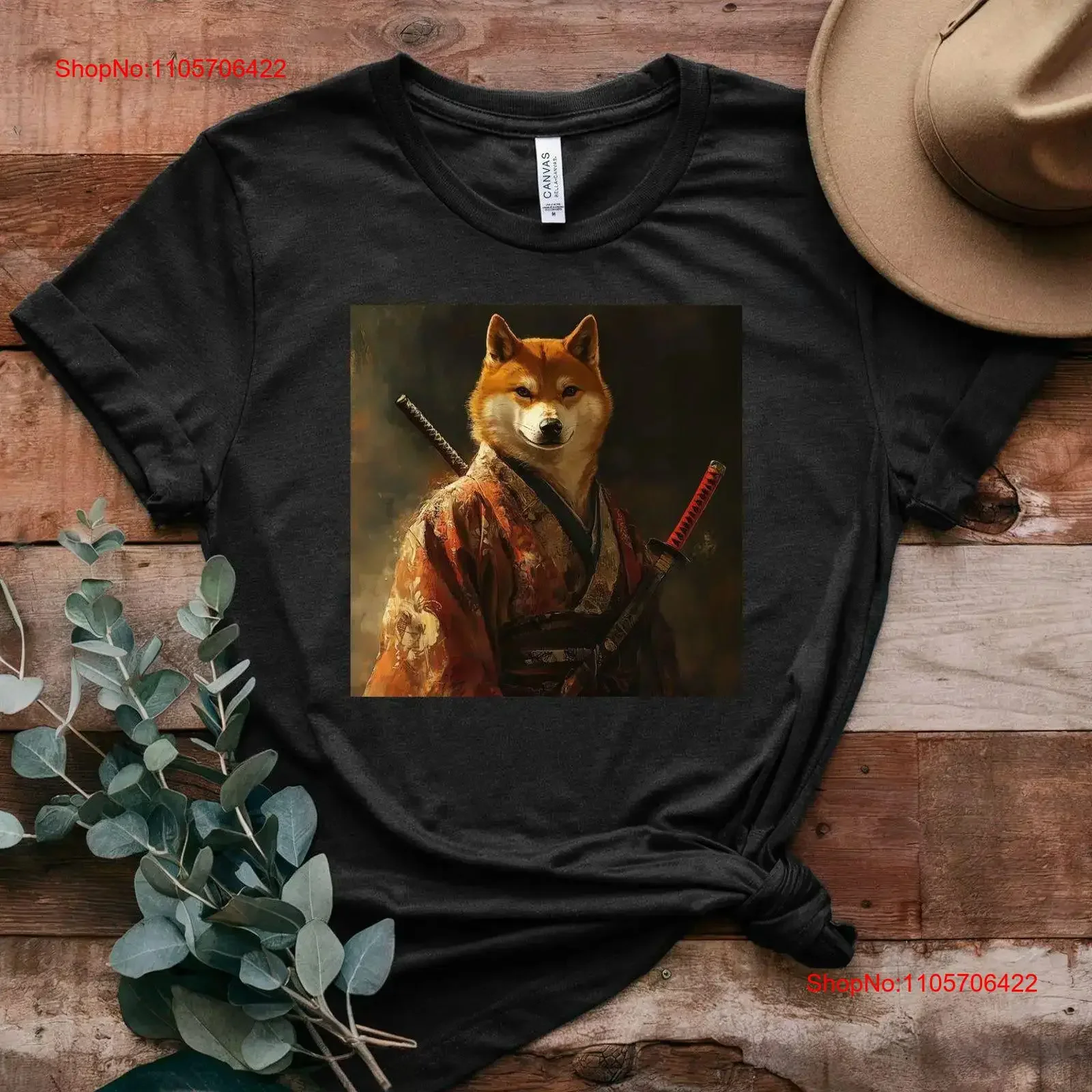 Samurai Doge T Shirt Battlefield Cool Friends Dog Lover vintage Washed Top For Everyday Wear Stylish Casual homme Slightly
