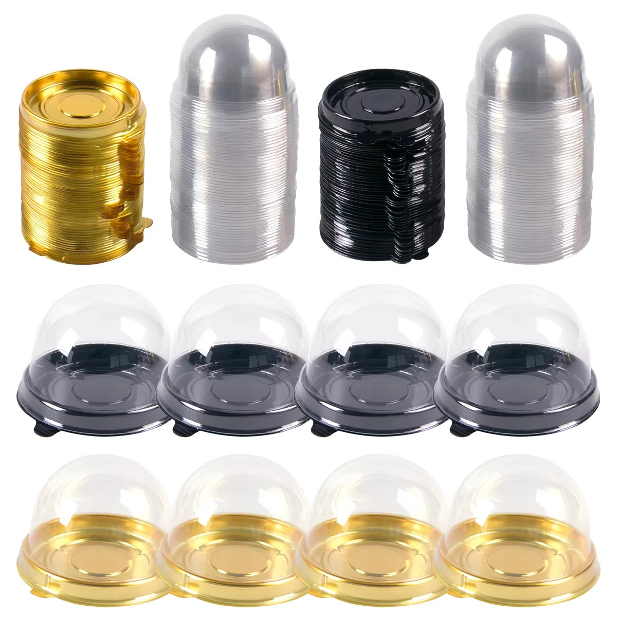50pcs Mini Transparent Cake Box Container