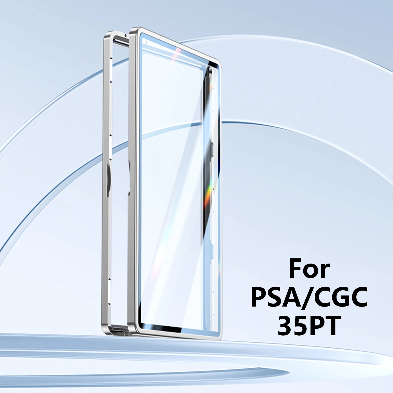 Schutzhülle für abgestufte Karten aus Aluminiumlegierung für PSA/CGC-Platten, UV- und kratzfeste Sammelkarten-Magnet-Display-Halterbox
