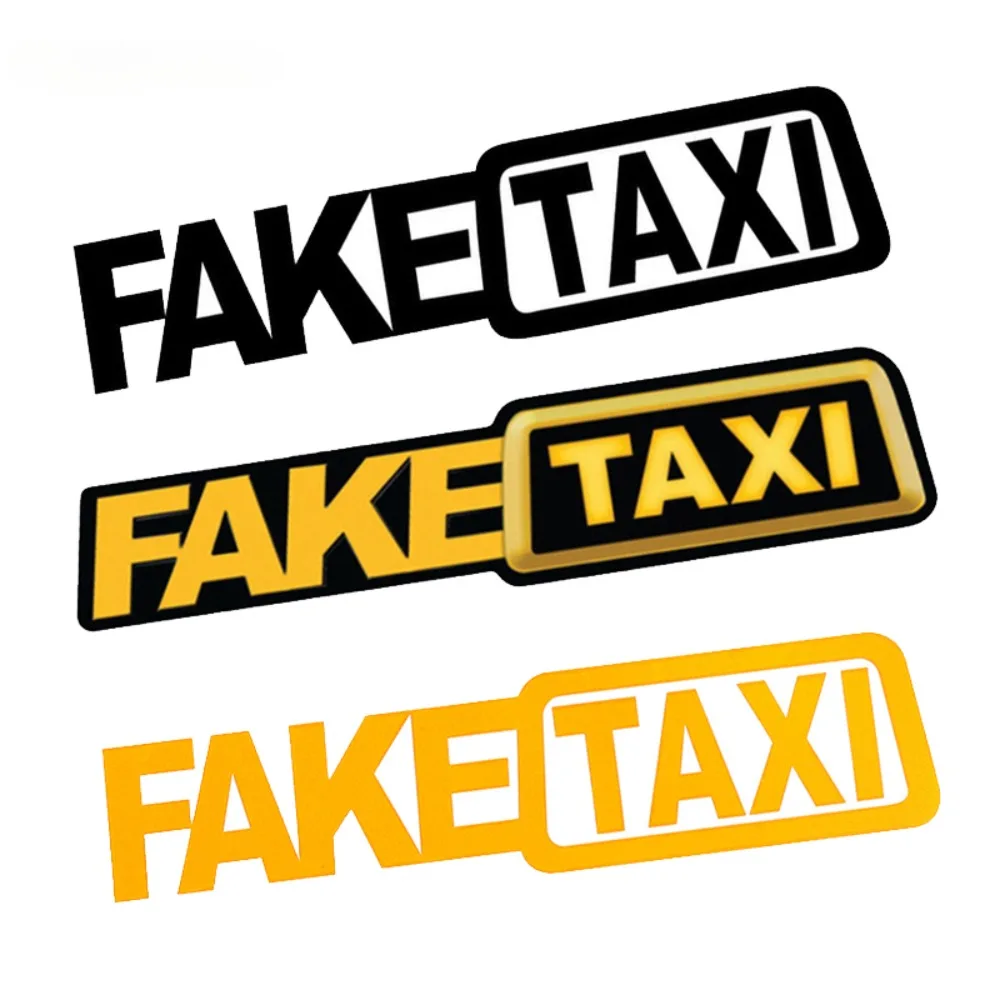 1 قطعة/2 قطعة وهمية سيارة أجرة ملصقات نافذة مقاوم للماء DIY بها بنفسك مضحك السيارات الجسم شارات الفينيل لسيارات Bmw أودي مازدا مرسيدس بنز اكسسوارات