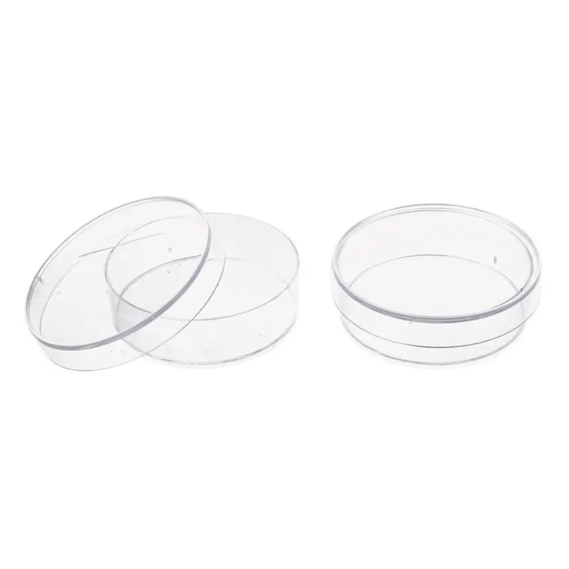 A98E-40 Pcs. 35Mm X 10Mm Sterile Plastic Petri Dishes With Lid For LB Plate Yeast (Transparent Color)