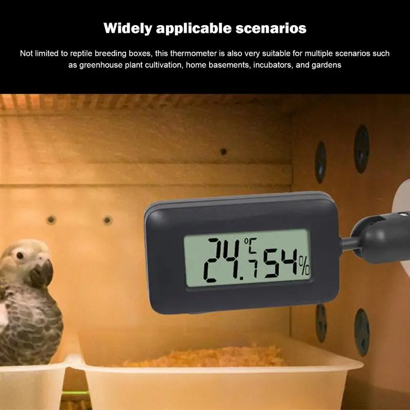 Thermometers Hygrometer Reptile 2 In 1 Digital Temperature Humidity Meters 90-degree Adjustable Indoor Hygrometer Greenhouse