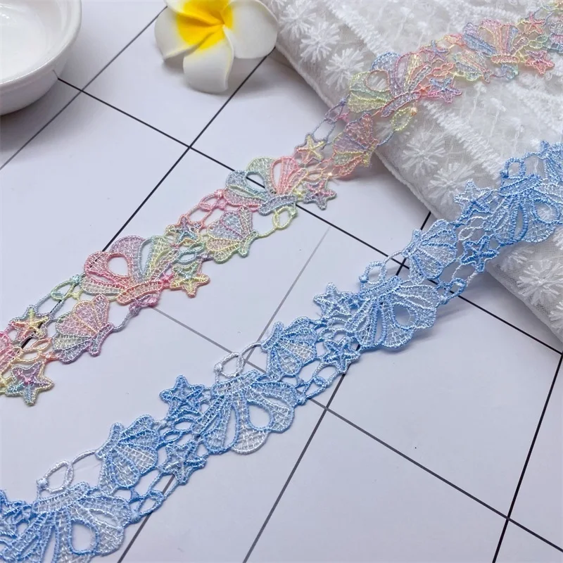 

Растворимая в воде кружевная отделка «сделай сам», разноцветная юбка в стиле «лолита», модель V1980, 15 ярдов/упаковка