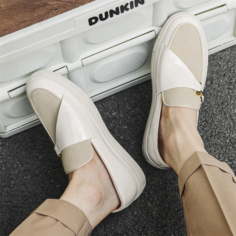 النسخة الكورية من أحذية Le Fu مع خطافات مزدوجة لزيادة التهوية وأحذية لوحية مصفف شعر على الطراز البريطاني #1