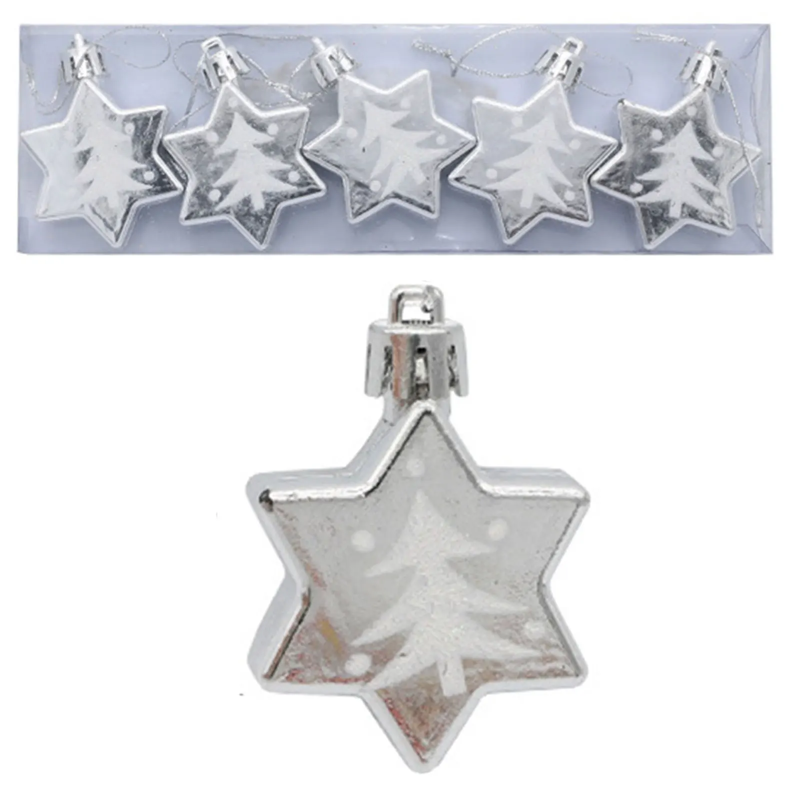 Christmas Tree Ornaments Electroplating Colored Tree Painted for Xmas Tree Crafts Home