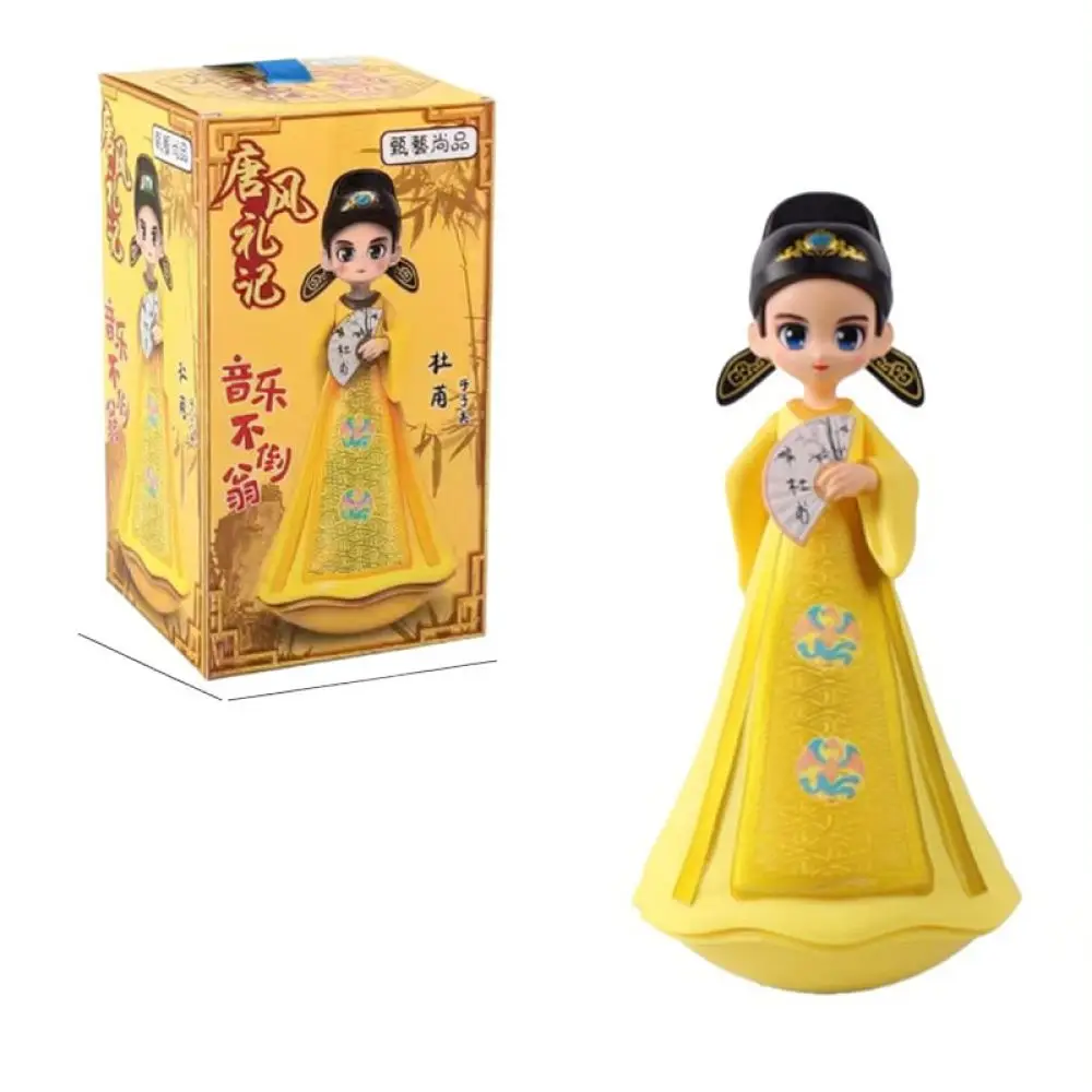 Decorative Tang Dynasty Girl Statue Wobble Toy Chinese Folk Craft Home Table Ornament Unique Collection Gift For Friend