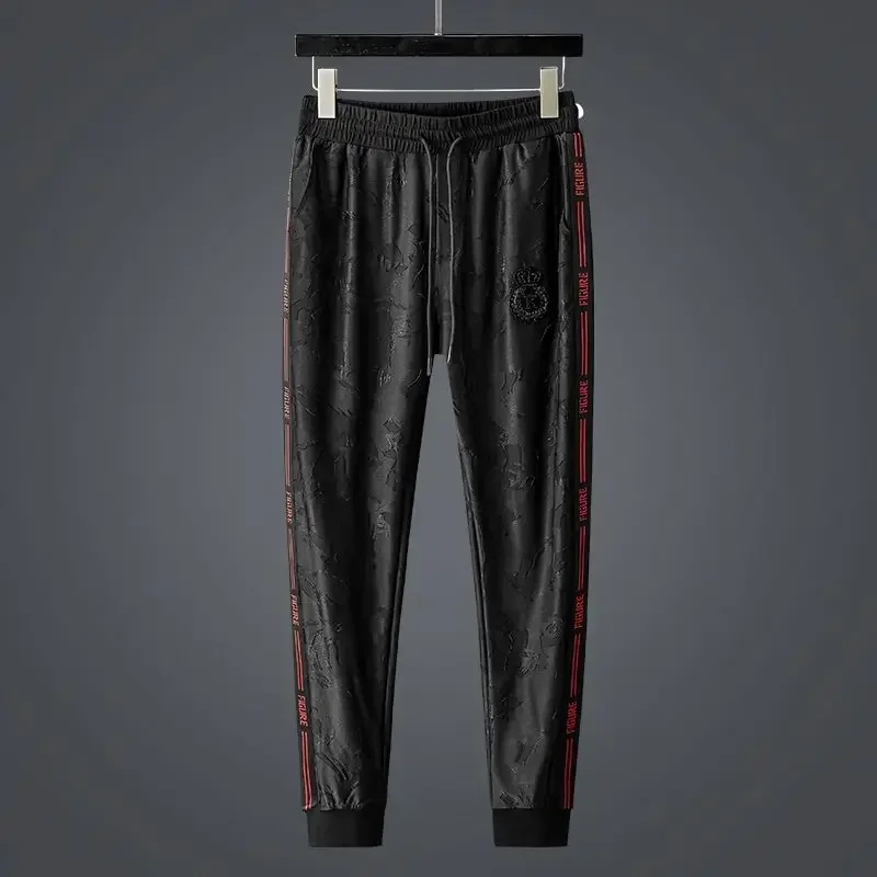 Embroidered High-quality Fashion Men’s Casual Sports Suit, Long-sleeved Trousers and Fleece Hoodie , Short-sleeved Trousers Sets