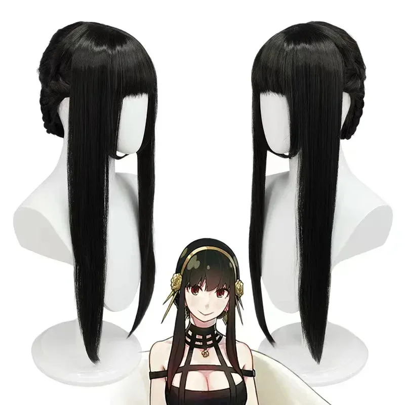 Anime Spy X Family Yor Forger Cosplay Wig Dress Suit Assassin Gothic Black Red Skirt Outfit Uniform Yor Briar Earring Long Hair