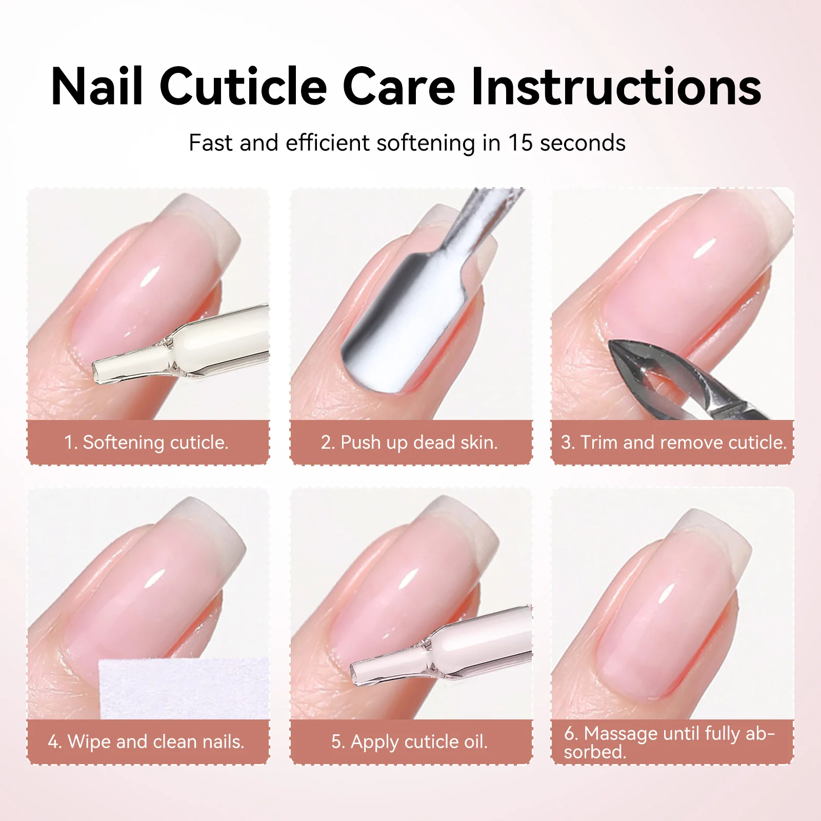 BORN PRETTY 1/2Pcs 20ml Nail Cuticle Care Kit Cuticle Oil Cuticle Softener Cuticle Remover Manicure Pedicure Supplies view 6