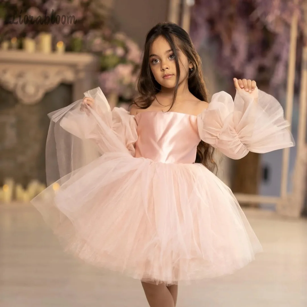 

Customized Flower Girl Dress Formal Evening Gown Multi-layered Tulle Gown Wedding Party Attire свадебное платье
