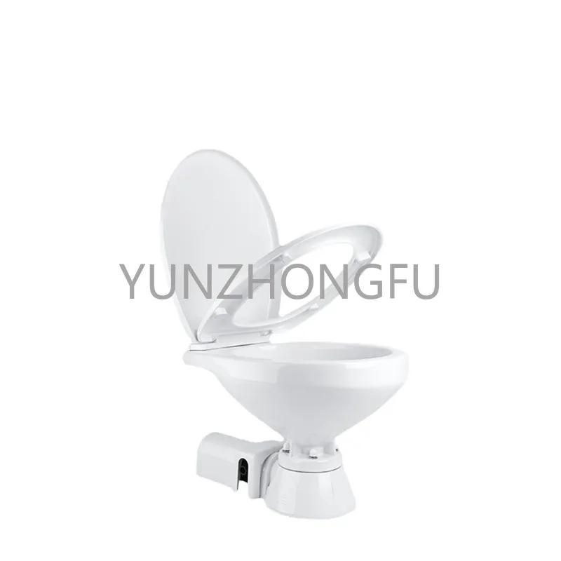 Yacht toilet RV yacht self-priming toilet marine accessories car ceramic toilet 12V24V