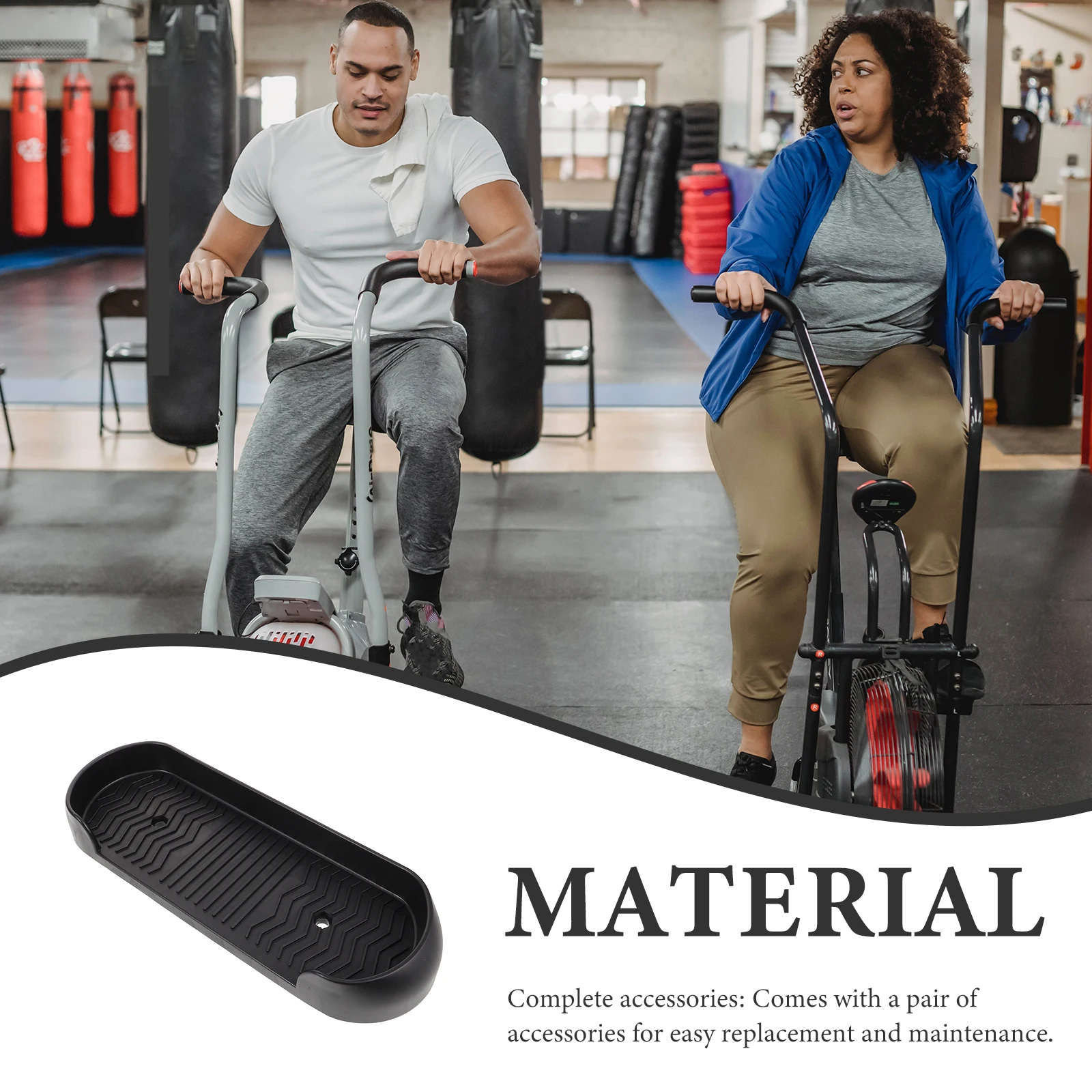 

1 Pair Exercise Rowing Machine Pedal Replacement Fitness Bike Foot Pedals Indoor Full Body Workout Plastic Pedal Parts Cycling