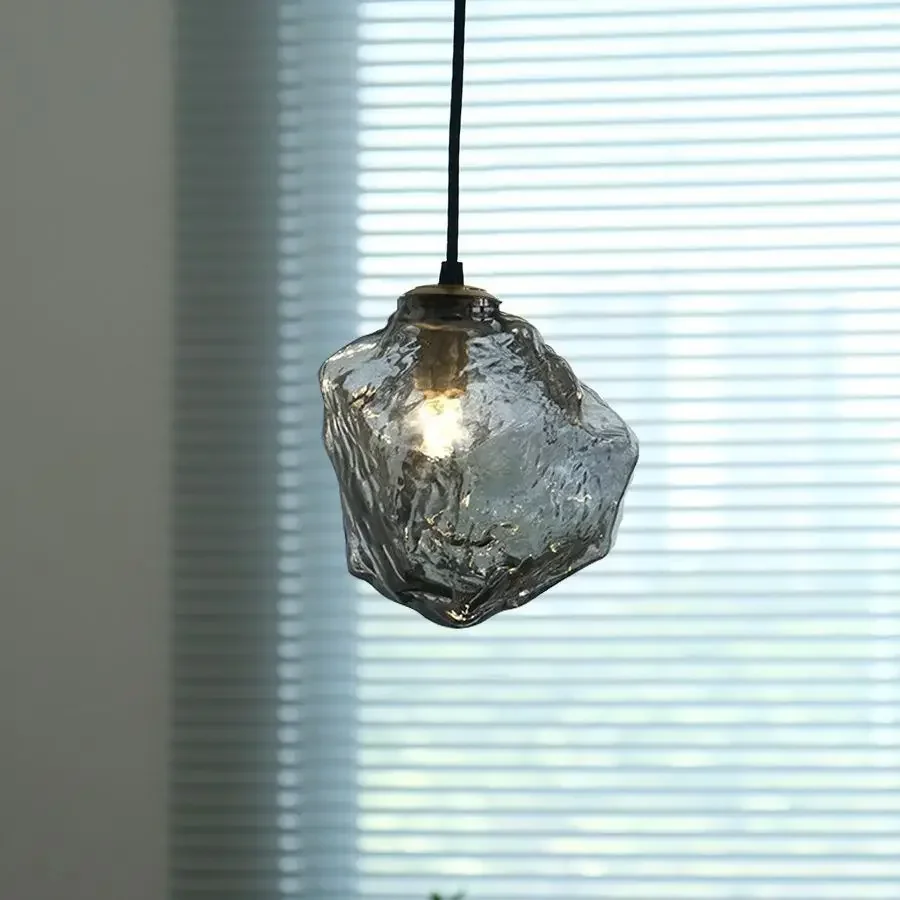 

Nice Simple And Creative Ice Cube Lava Chandelier Restaurant Entrance Bar Bedroom Bedside Pendant Light Three Colors Adjustable