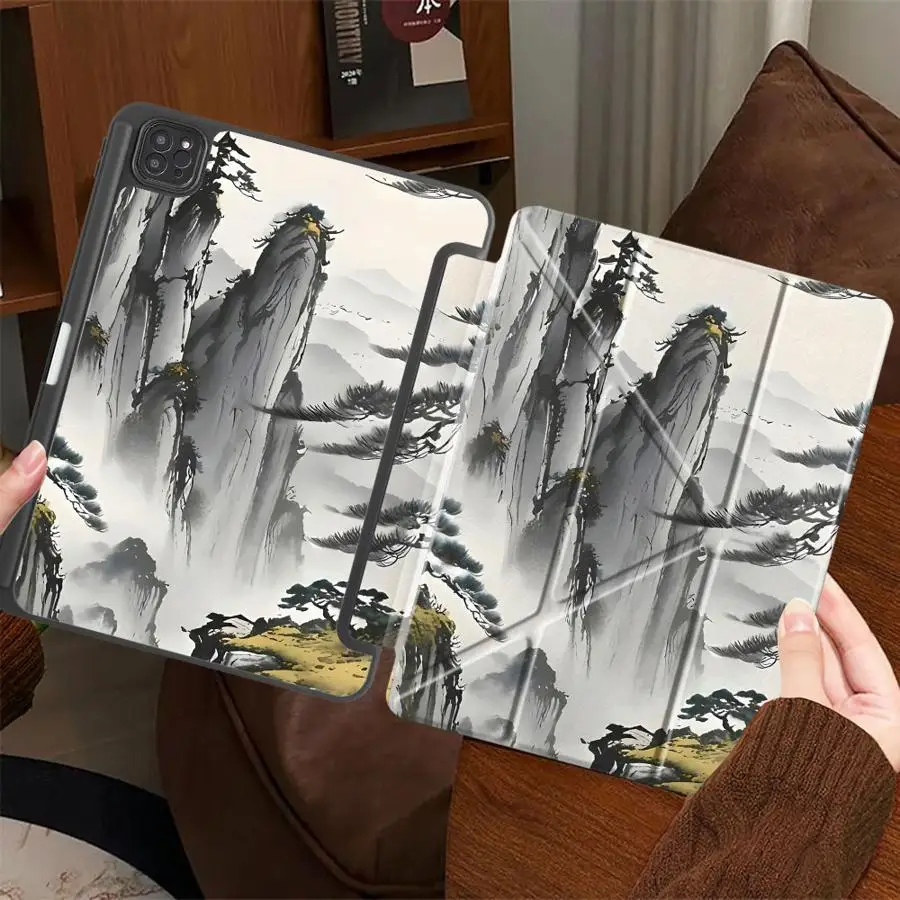 

Retro Mountain Tablet Case For iPad Pro 2025 Mini 6 7 Air 4 5 M3 M2 M4 11inch Pro 11th 10th 9th 8th 7th 12.9inch Holder Cover